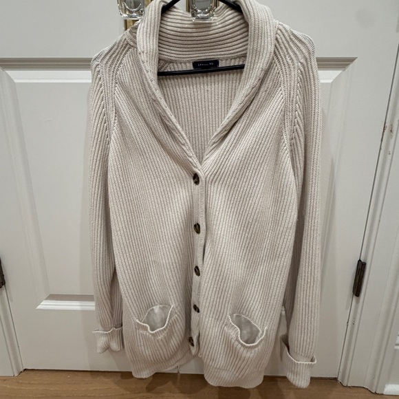 Lands End Cream Cardigan Sweater 2XL - Picture 12 of 13